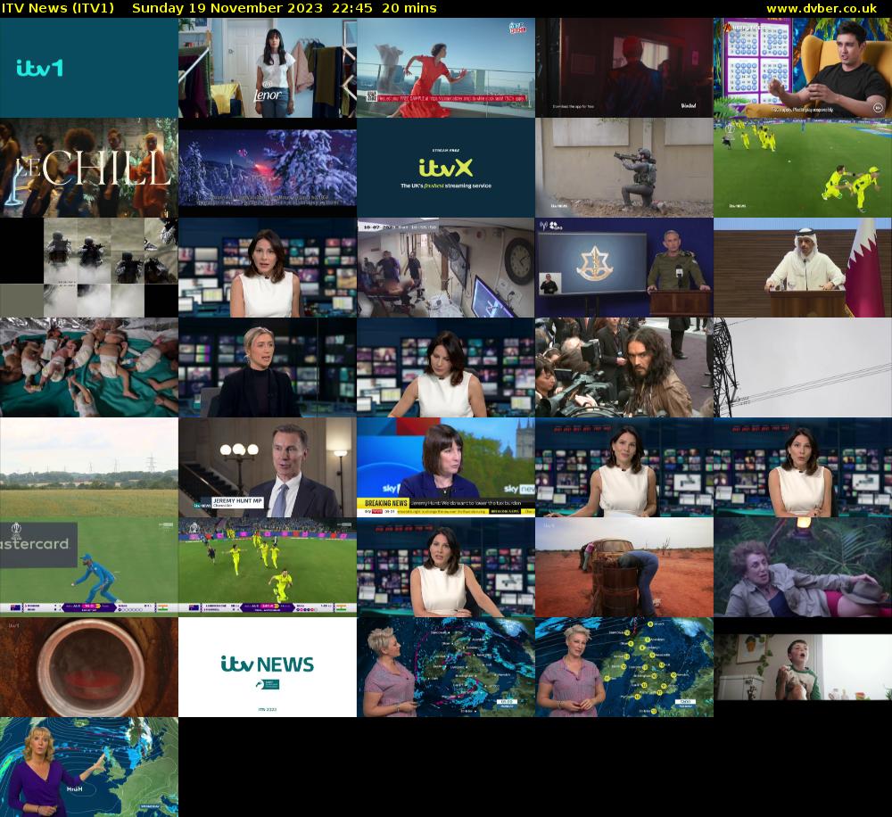 ITV News (ITV1) Sunday 19 November 2023 22:45 - 23:05