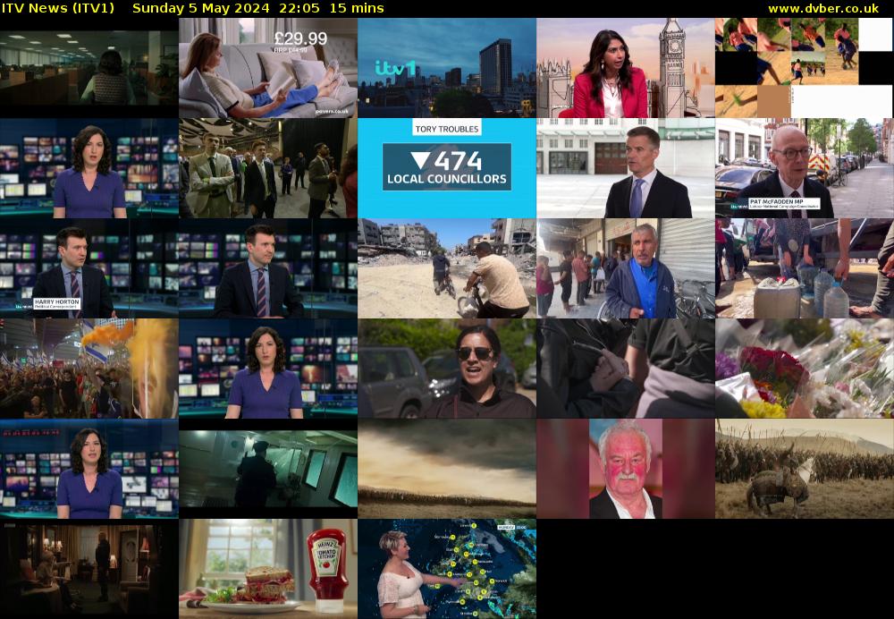 ITV News (ITV1) Sunday 5 May 2024 22:05 - 22:20