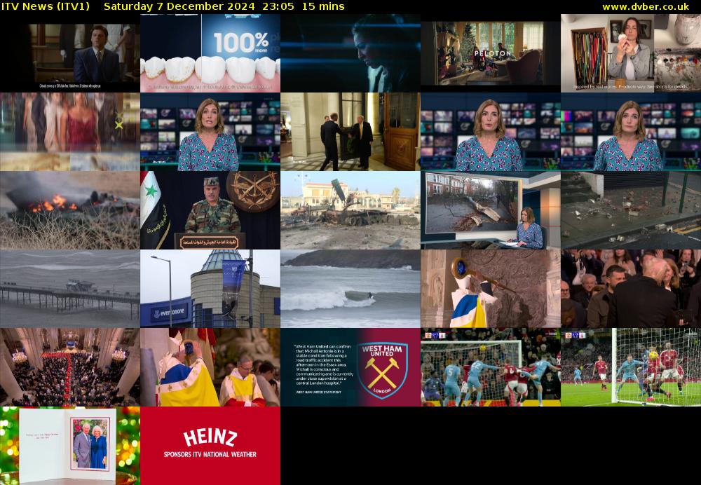 ITV News (ITV1) Saturday 7 December 2024 23:05 - 23:20