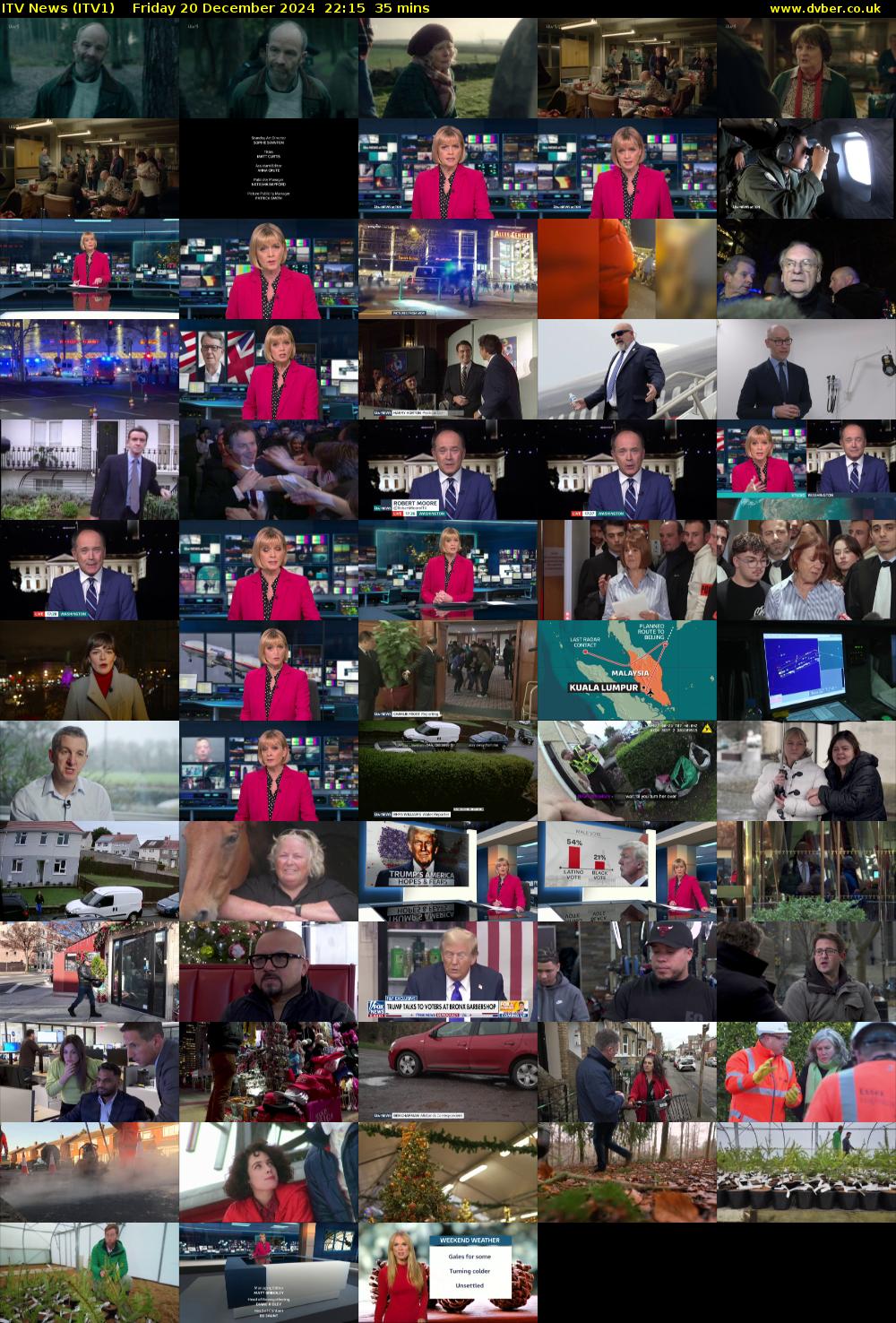 ITV News (ITV1) Friday 20 December 2024 22:15 - 22:50