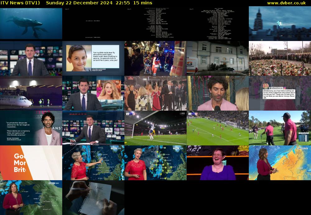 ITV News (ITV1) Sunday 22 December 2024 22:55 - 23:10