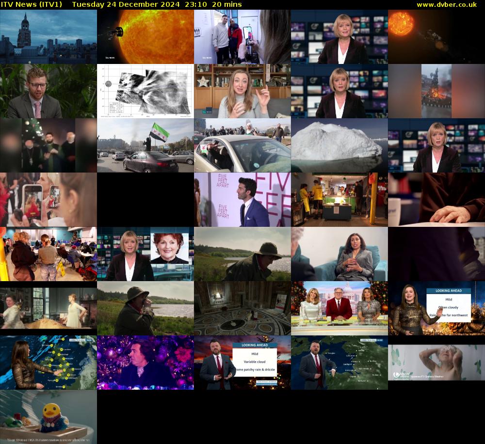 ITV News (ITV1) Tuesday 24 December 2024 23:10 - 23:30