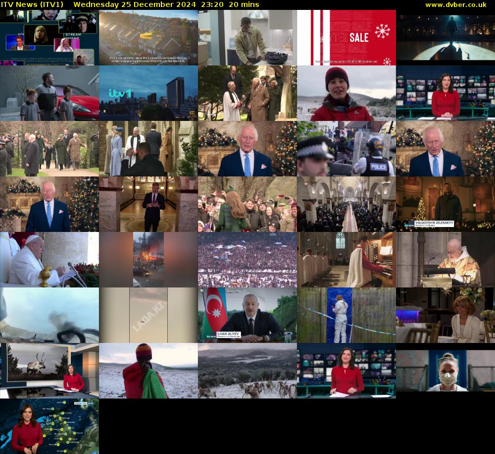 ITV News (ITV1) Wednesday 25 December 2024 23:20 - 23:40