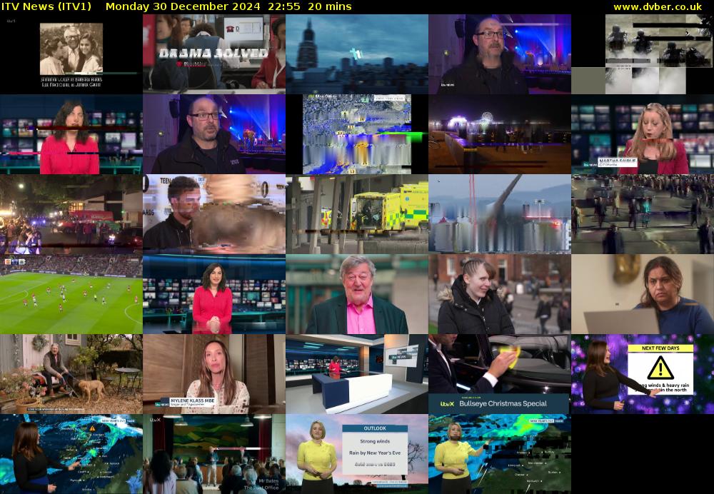 ITV News (ITV1) Monday 30 December 2024 22:55 - 23:15