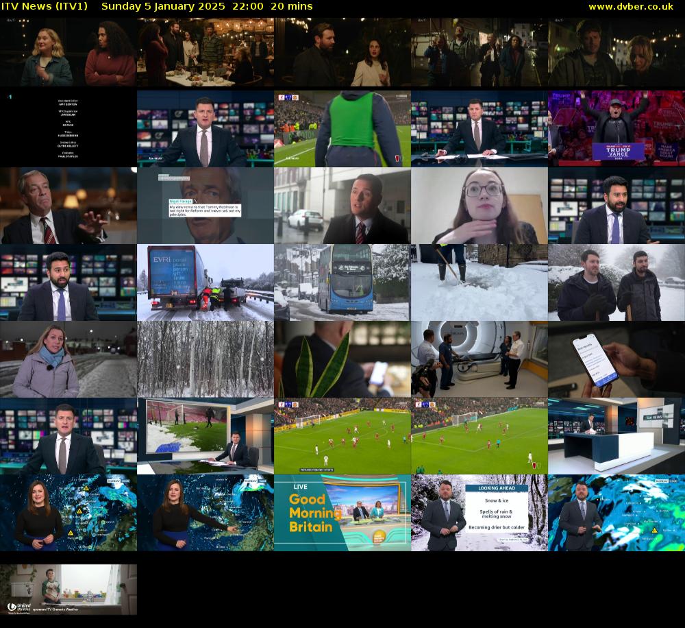 ITV News (ITV1) Sunday 5 January 2025 22:00 - 22:20