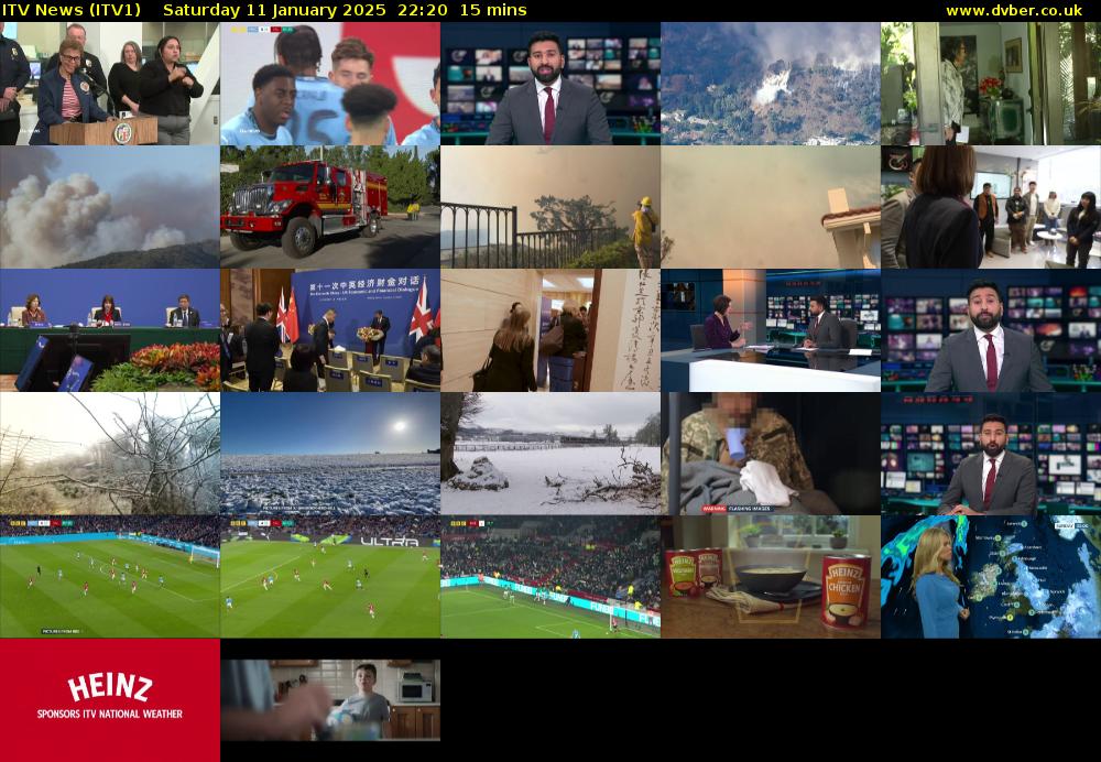 ITV News (ITV1) Saturday 11 January 2025 22:20 - 22:35