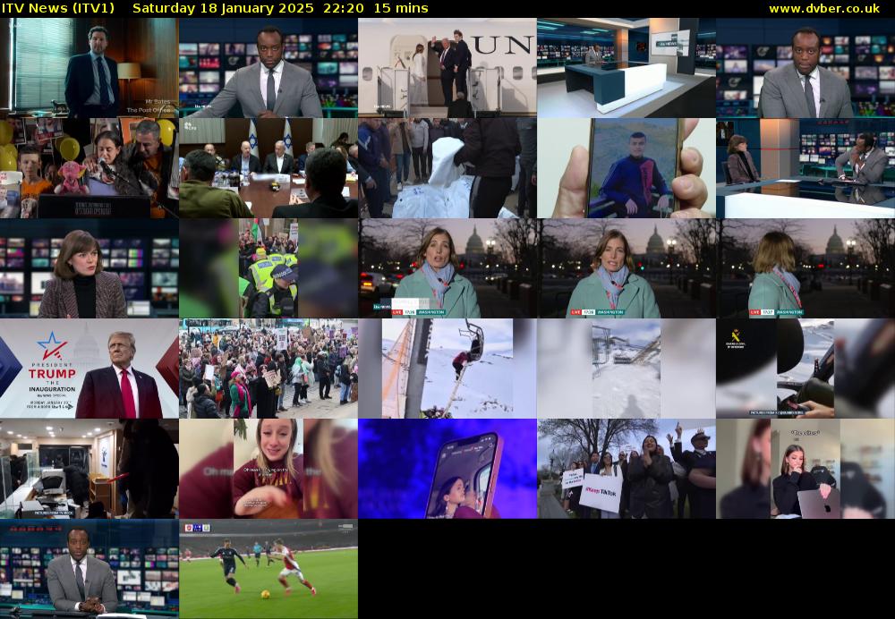 ITV News (ITV1) Saturday 18 January 2025 22:20 - 22:35