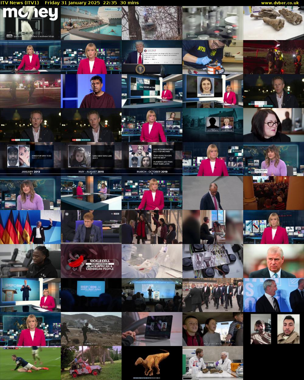 ITV News (ITV1) Friday 31 January 2025 22:35 - 23:05