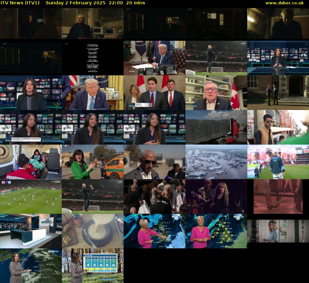 ITV News (ITV1) Sunday 2 February 2025 22:00 - 22:20