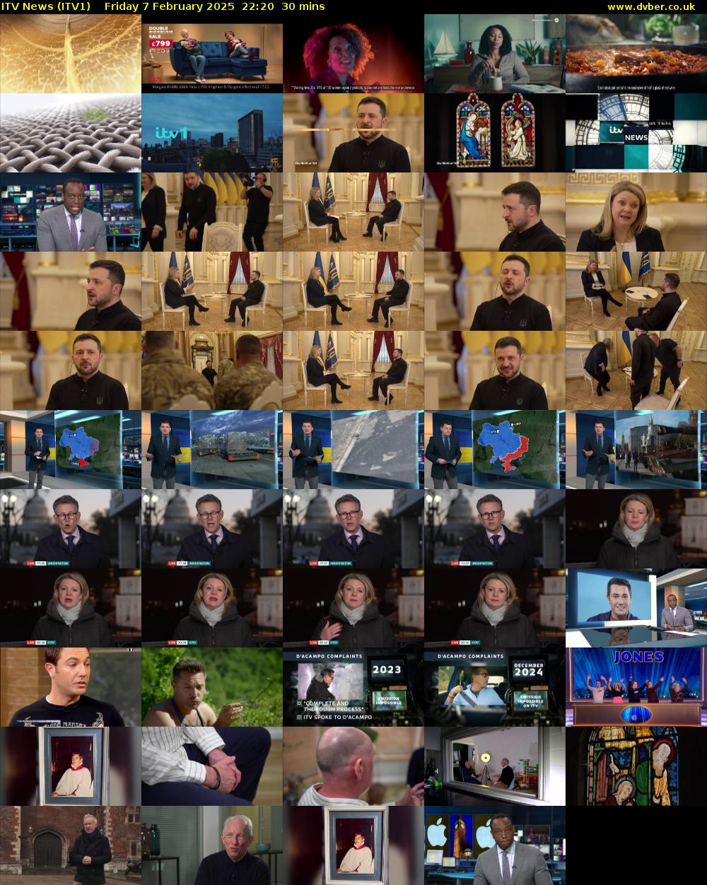 ITV News (ITV1) Friday 7 February 2025 22:20 - 22:50