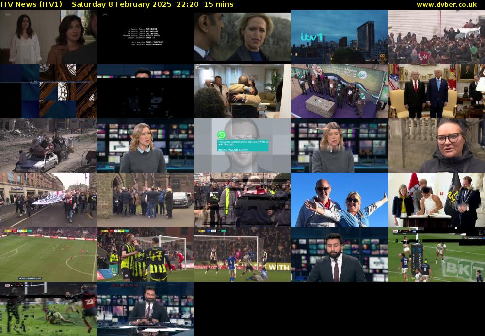 ITV News (ITV1) Saturday 8 February 2025 22:20 - 22:35