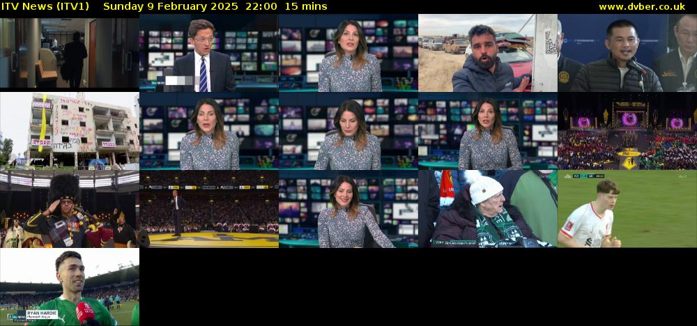 ITV News (ITV1) Sunday 9 February 2025 22:00 - 22:15