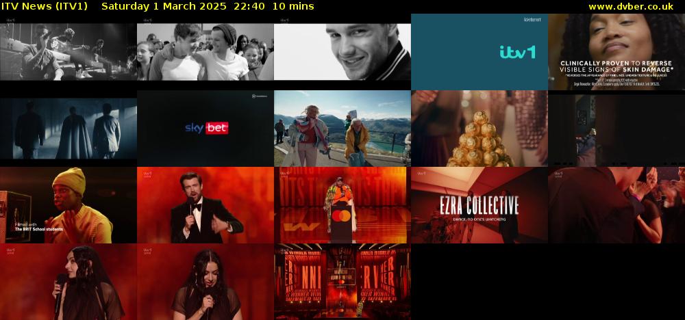 ITV News (ITV1) Saturday 1 March 2025 22:40 - 22:50