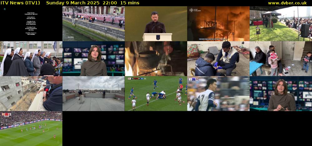 ITV News (ITV1) Sunday 9 March 2025 22:00 - 22:15