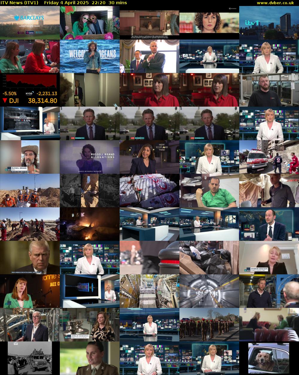 ITV News (ITV1) Friday 4 April 2025 22:20 - 22:50
