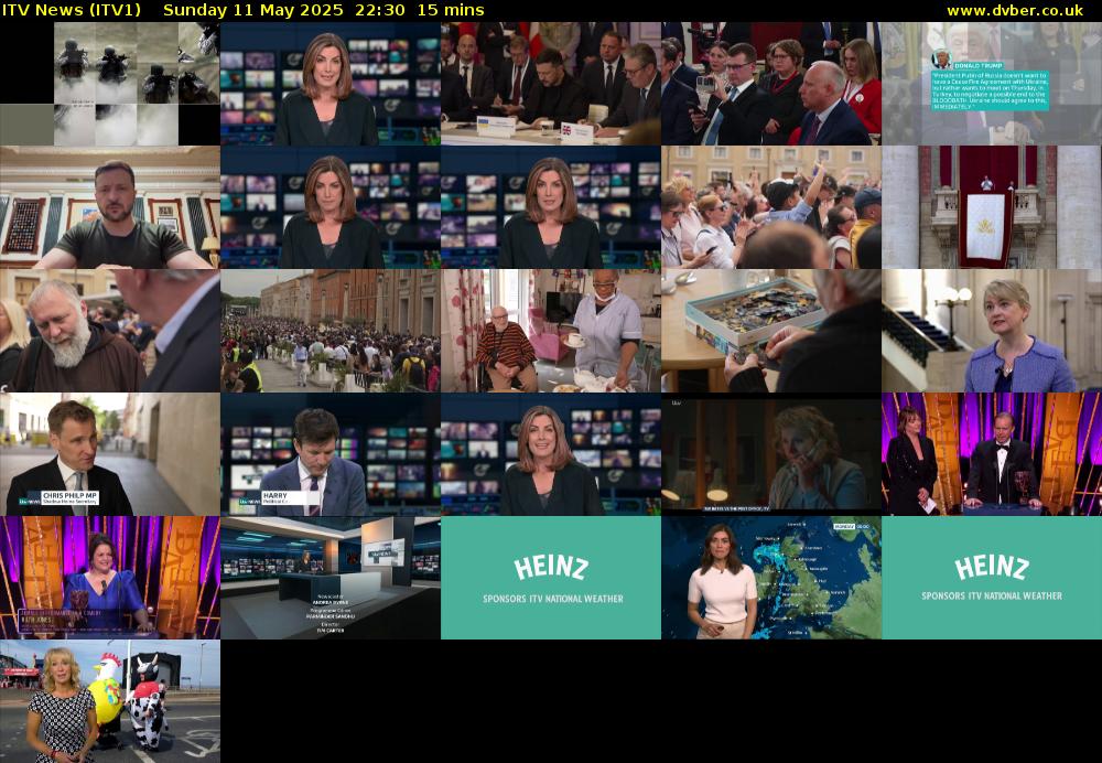 ITV News (ITV1) Sunday 11 May 2025 22:30 - 22:45