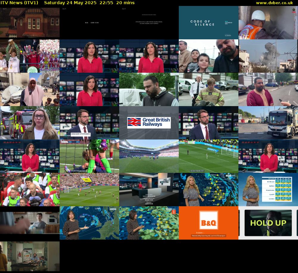 ITV News (ITV1) Saturday 24 May 2025 22:55 - 23:15
