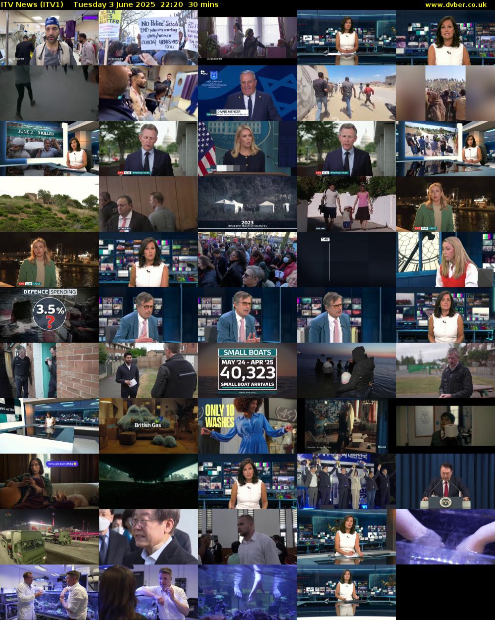 ITV News (ITV1) Tuesday 3 June 2025 22:20 - 22:50