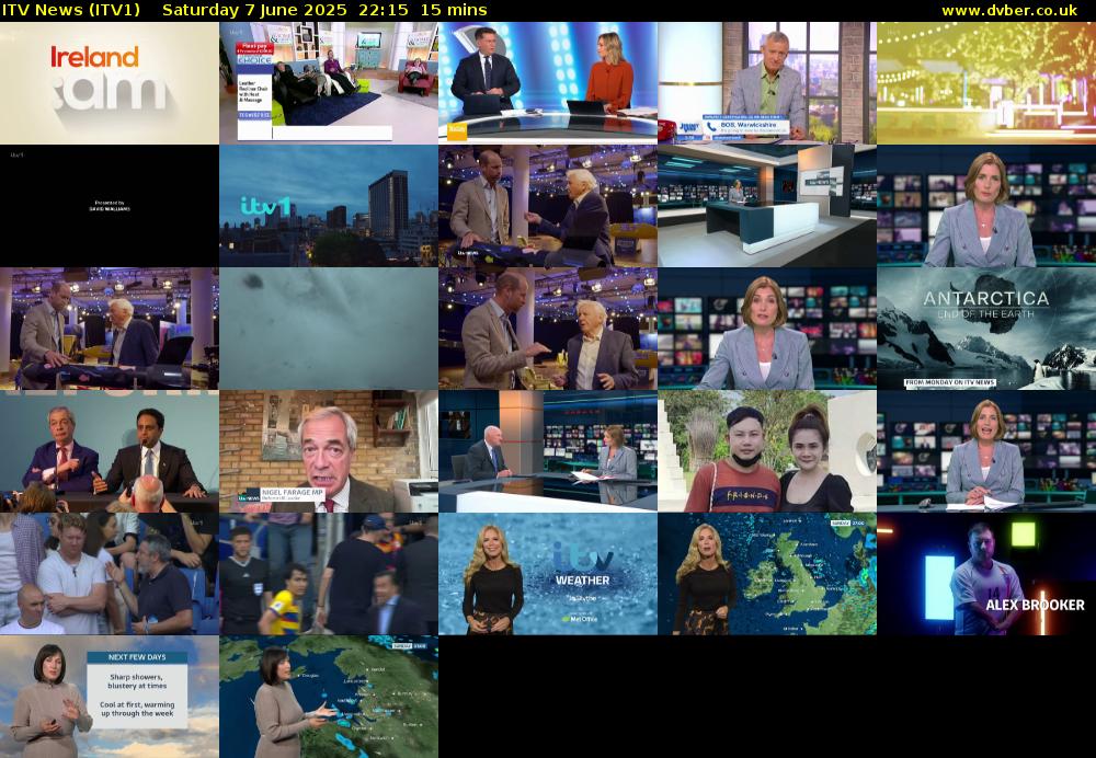 ITV News (ITV1) Saturday 7 June 2025 22:15 - 22:30