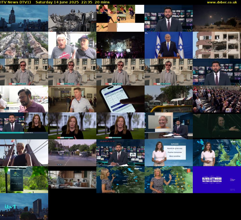 ITV News (ITV1) Saturday 14 June 2025 22:35 - 22:55