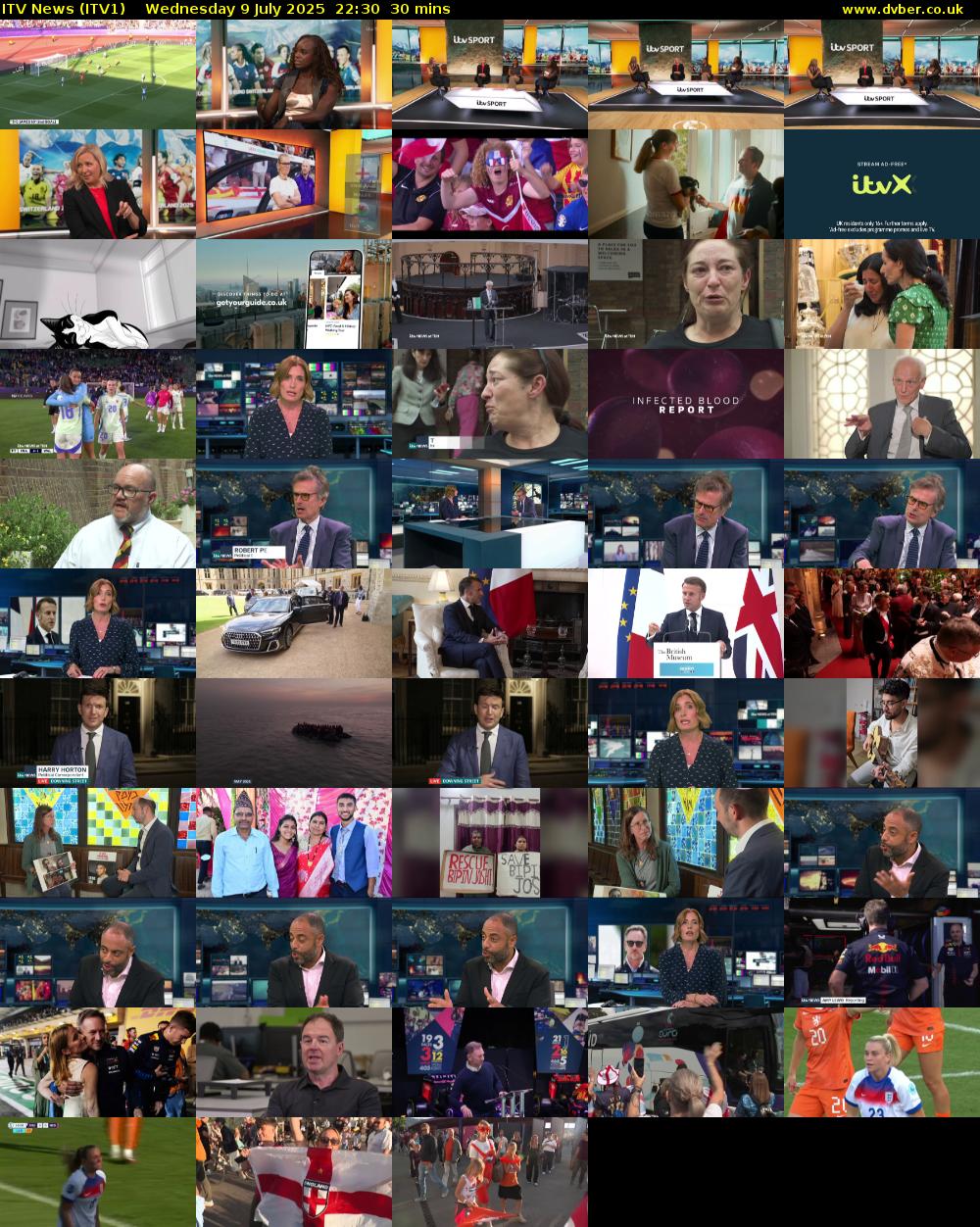 ITV News (ITV1) Wednesday 9 July 2025 22:30 - 23:00