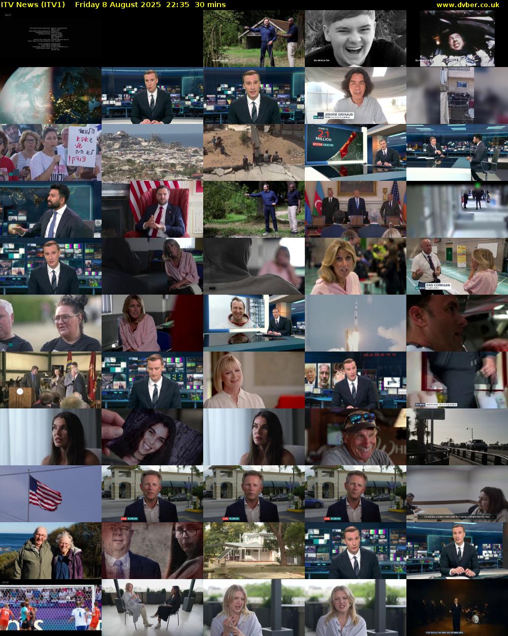 ITV News (ITV1) Friday 8 August 2025 22:35 - 23:05