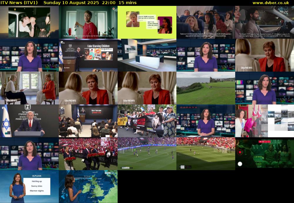 ITV News (ITV1) Sunday 10 August 2025 22:00 - 22:15