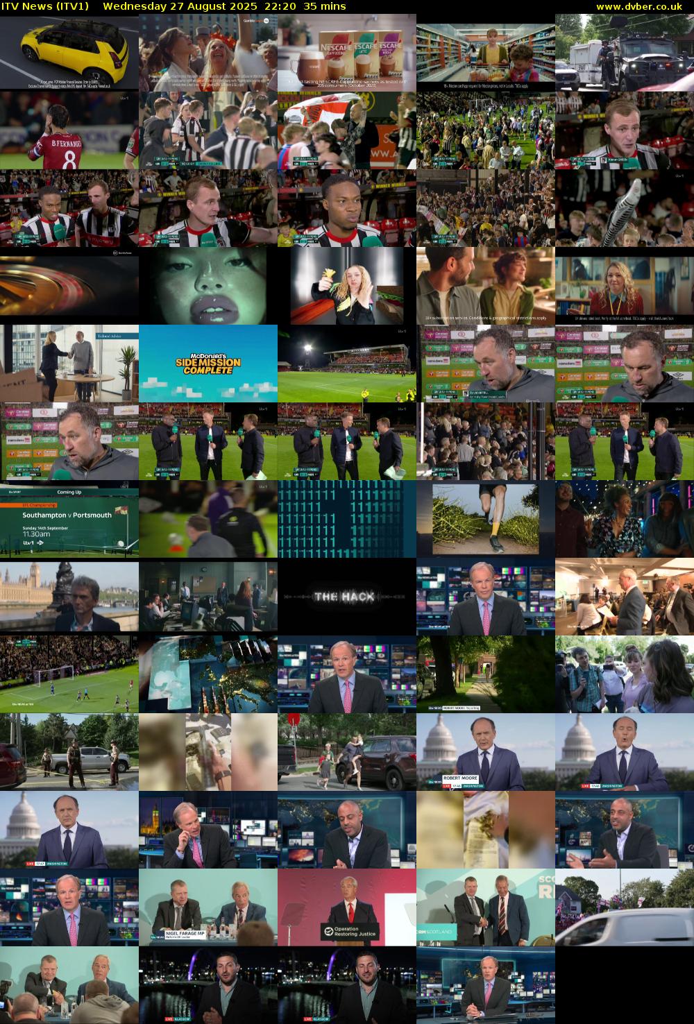 ITV News (ITV1) Wednesday 27 August 2025 22:20 - 22:55