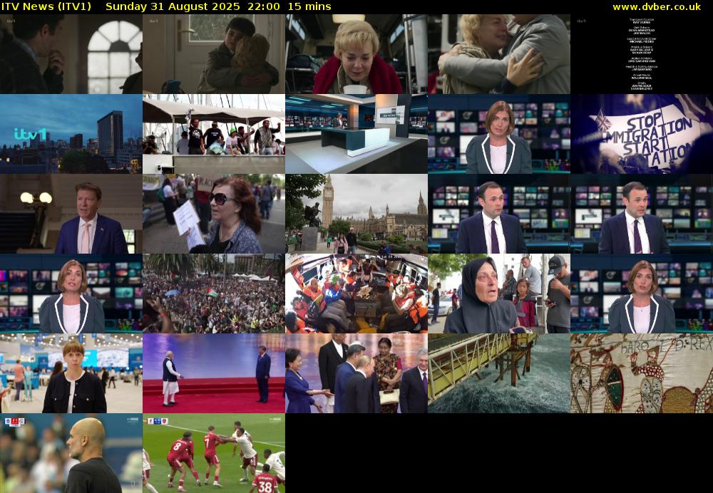 ITV News (ITV1) Sunday 31 August 2025 22:00 - 22:15