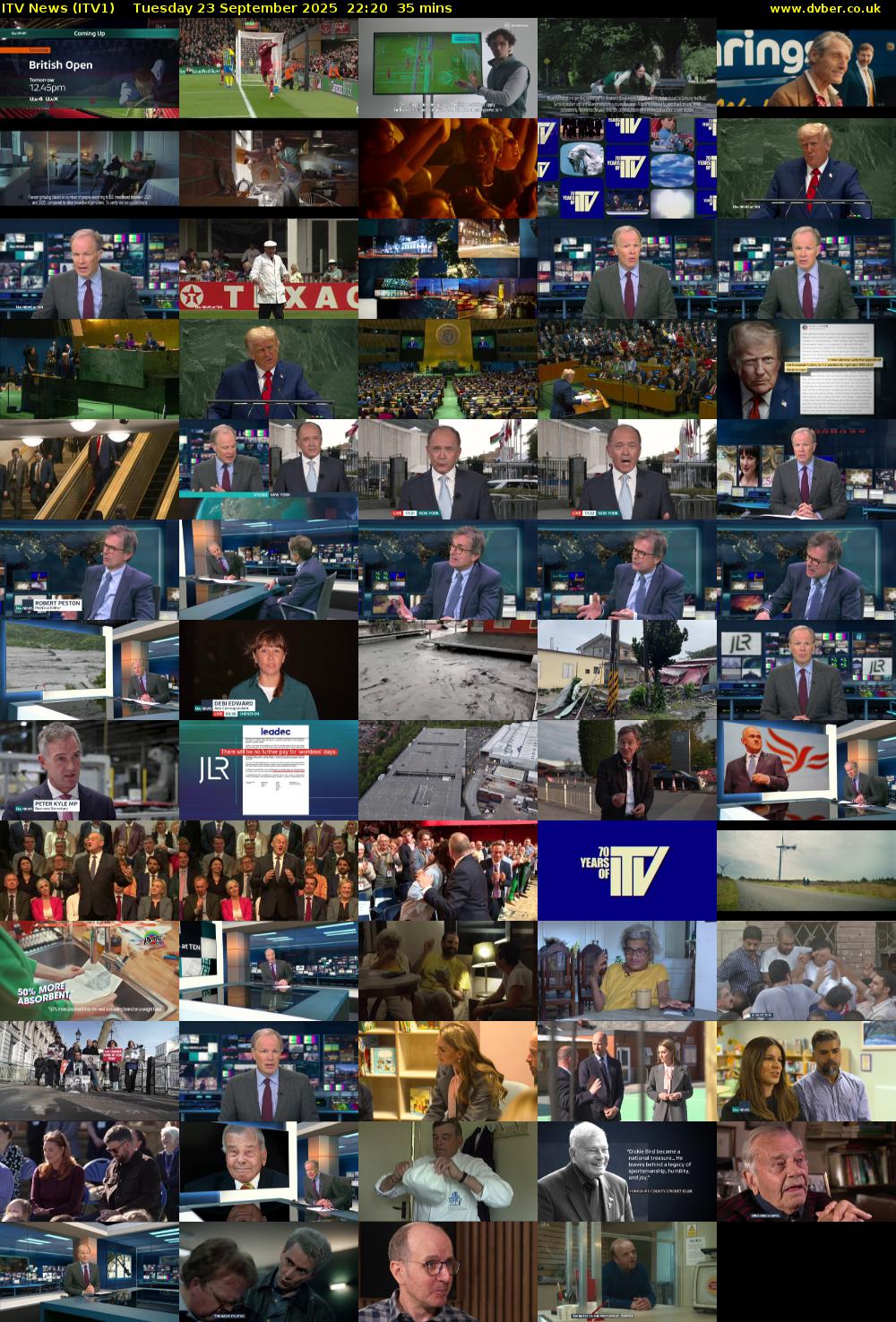 ITV News (ITV1) Tuesday 23 September 2025 22:20 - 22:55