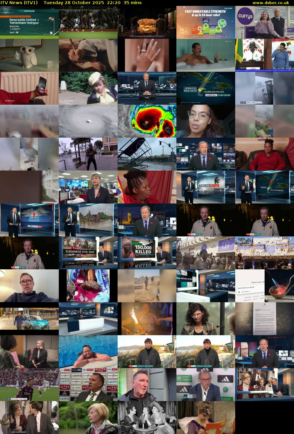 ITV News (ITV1) Tuesday 28 October 2025 22:20 - 22:55