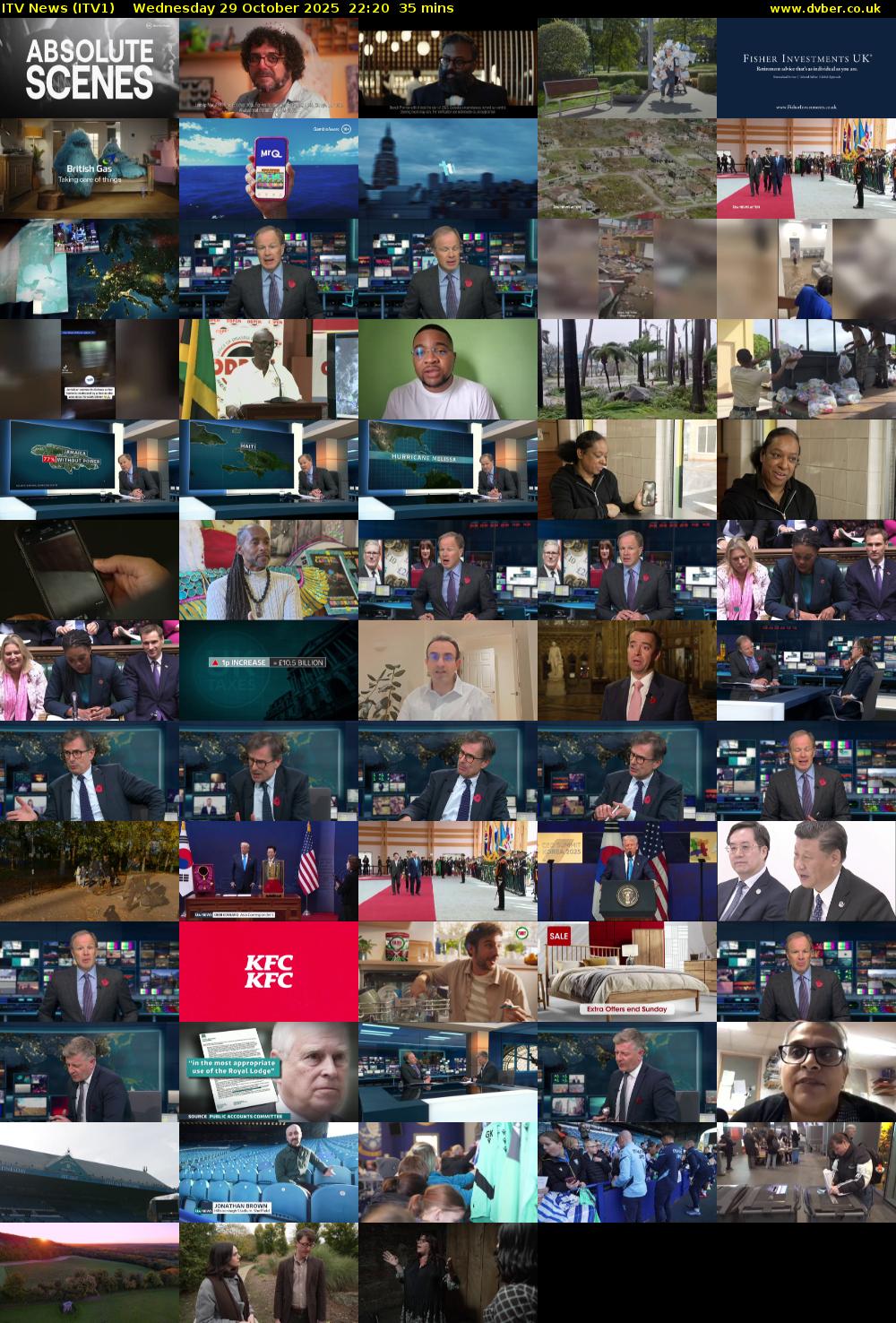 ITV News (ITV1) Wednesday 29 October 2025 22:20 - 22:55