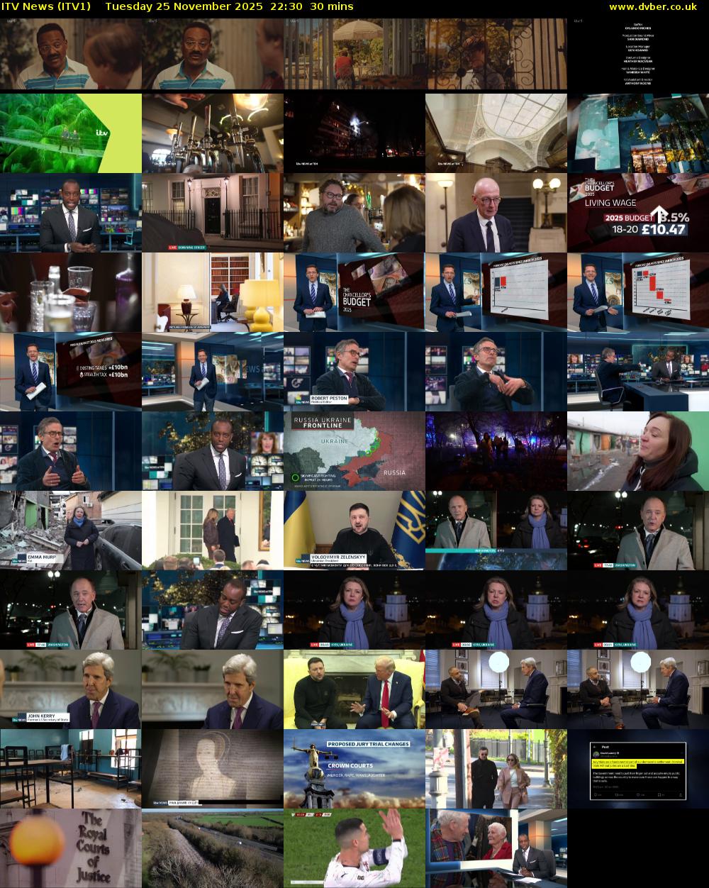 ITV News (ITV1) Tuesday 25 November 2025 22:30 - 23:00