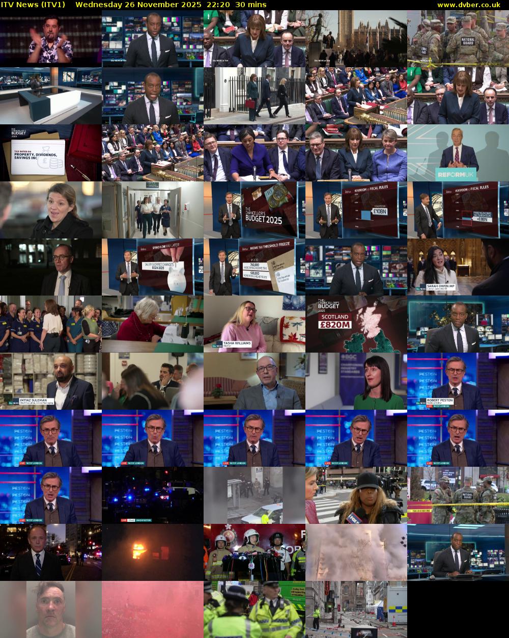 ITV News (ITV1) Wednesday 26 November 2025 22:20 - 22:50