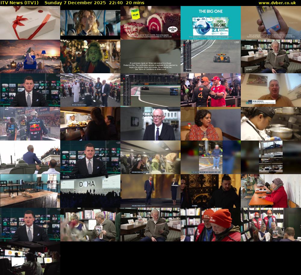 ITV News (ITV1) Sunday 7 December 2025 22:40 - 23:00
