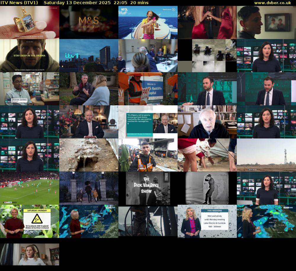 ITV News (ITV1) Saturday 13 December 2025 22:05 - 22:25
