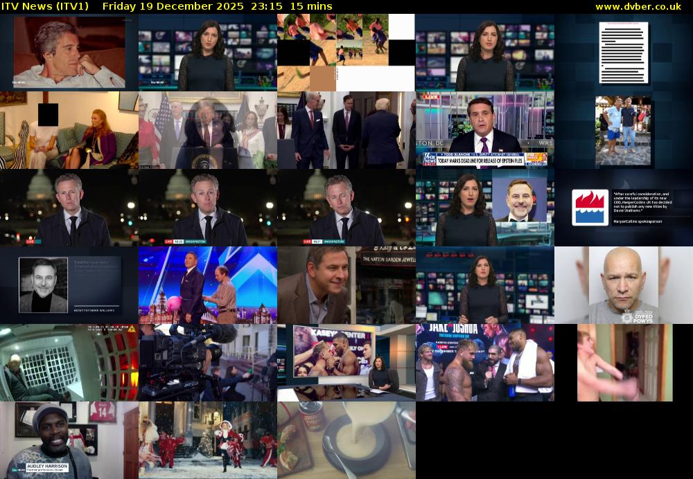 ITV News (ITV1) Friday 19 December 2025 23:15 - 23:30