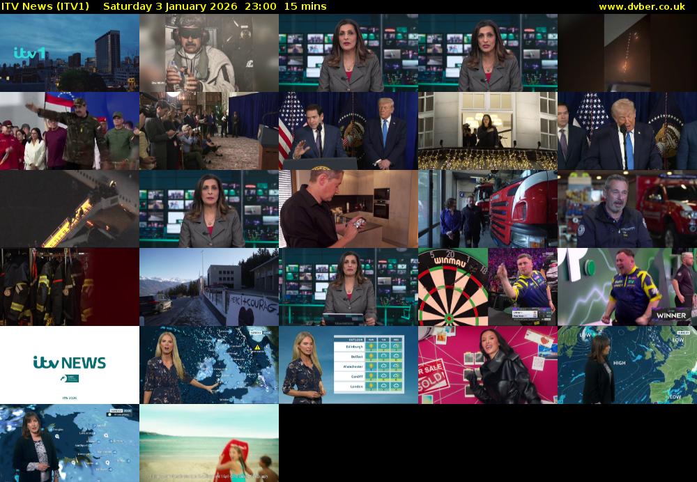 ITV News (ITV1) Saturday 3 January 2026 23:00 - 23:15