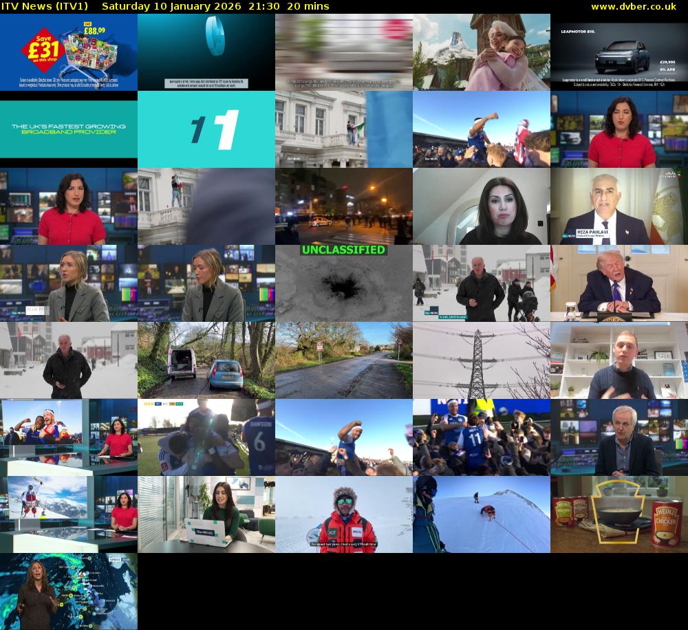 ITV News (ITV1) Saturday 10 January 2026 21:30 - 21:50