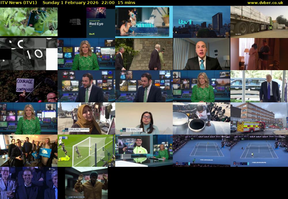 ITV News (ITV1) Sunday 1 February 2026 22:00 - 22:15