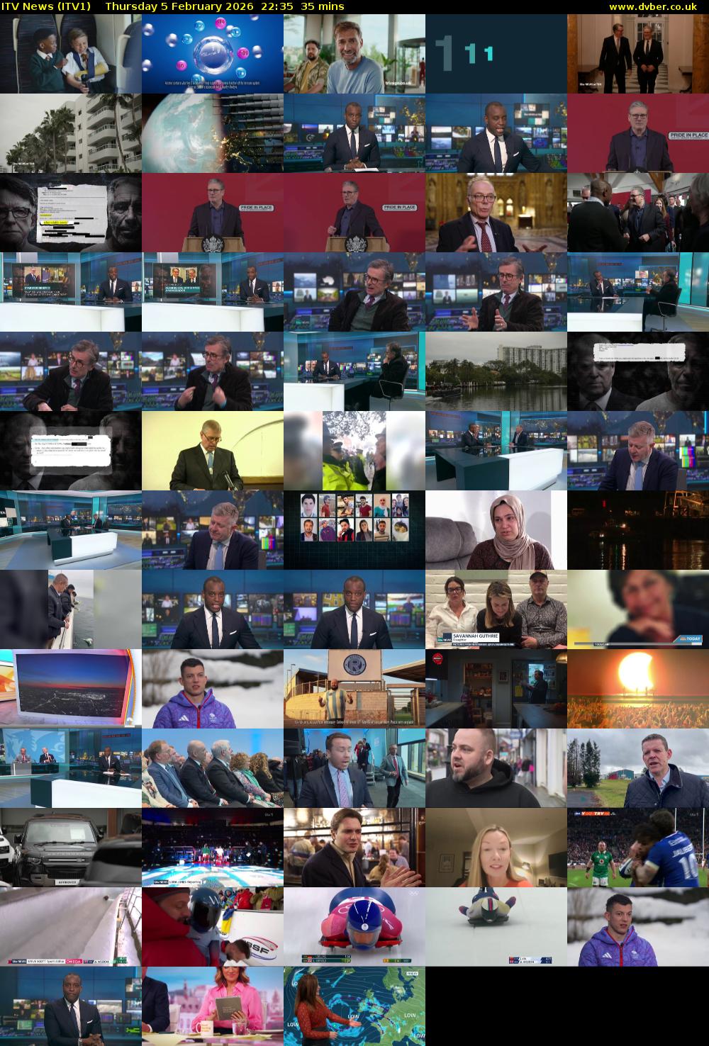 ITV News (ITV1) Thursday 5 February 2026 22:35 - 23:10