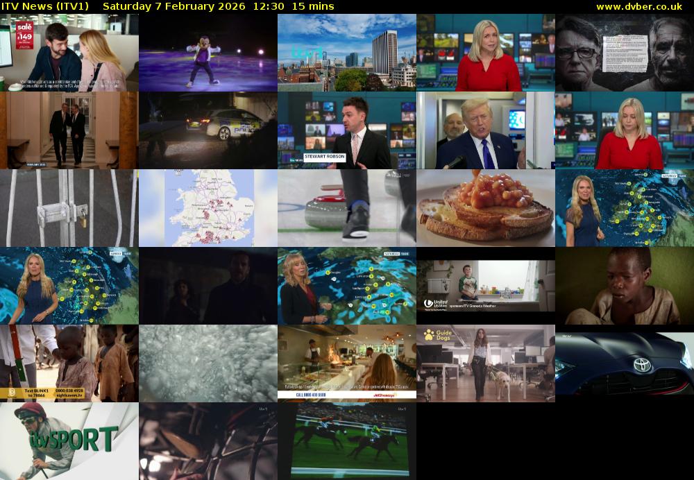 ITV News (ITV1) Saturday 7 February 2026 12:30 - 12:45