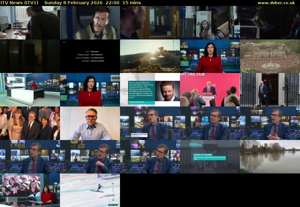 ITV News (ITV1) Sunday 8 February 2026 22:00 - 22:15