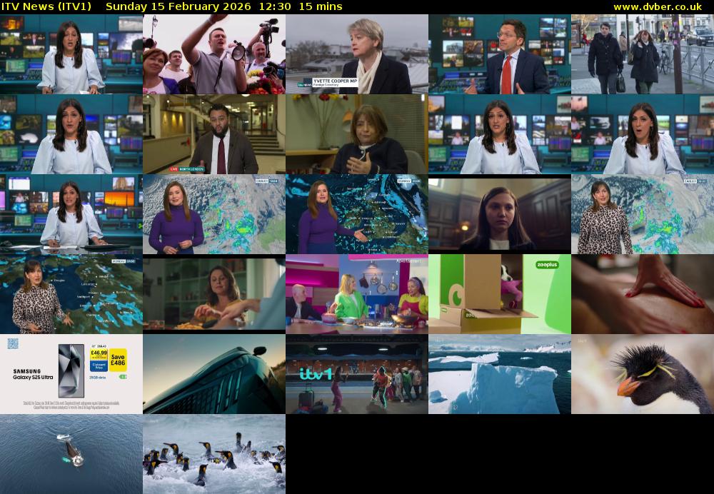 ITV News (ITV1) Sunday 15 February 2026 12:30 - 12:45