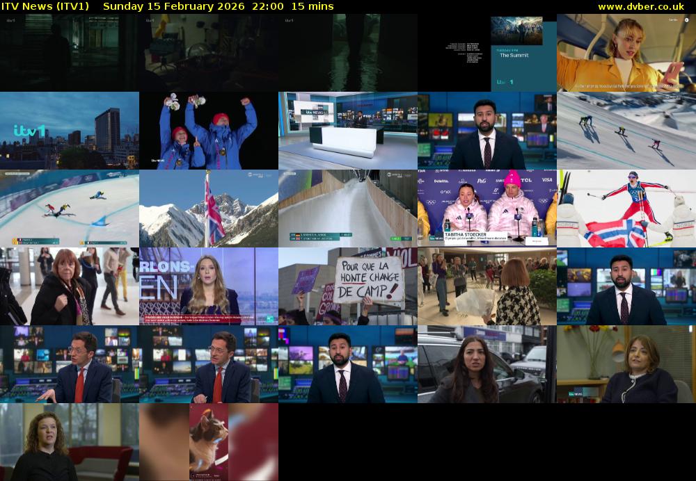 ITV News (ITV1) Sunday 15 February 2026 22:00 - 22:15