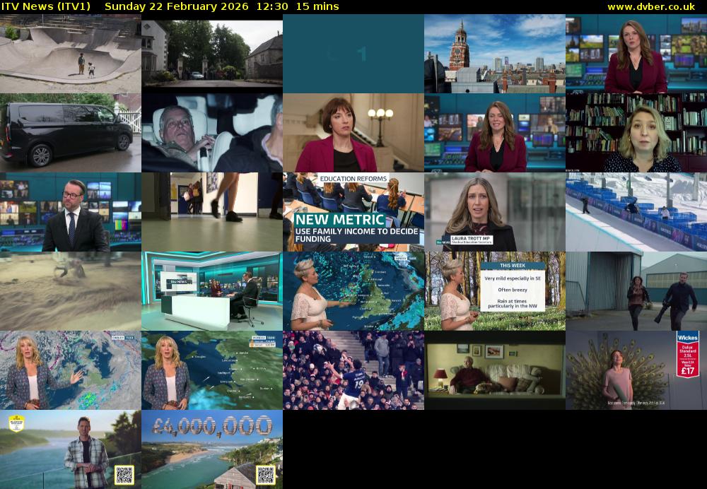 ITV News (ITV1) Sunday 22 February 2026 12:30 - 12:45