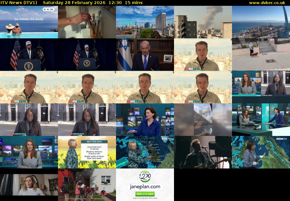 ITV News (ITV1) Saturday 28 February 2026 12:30 - 12:45