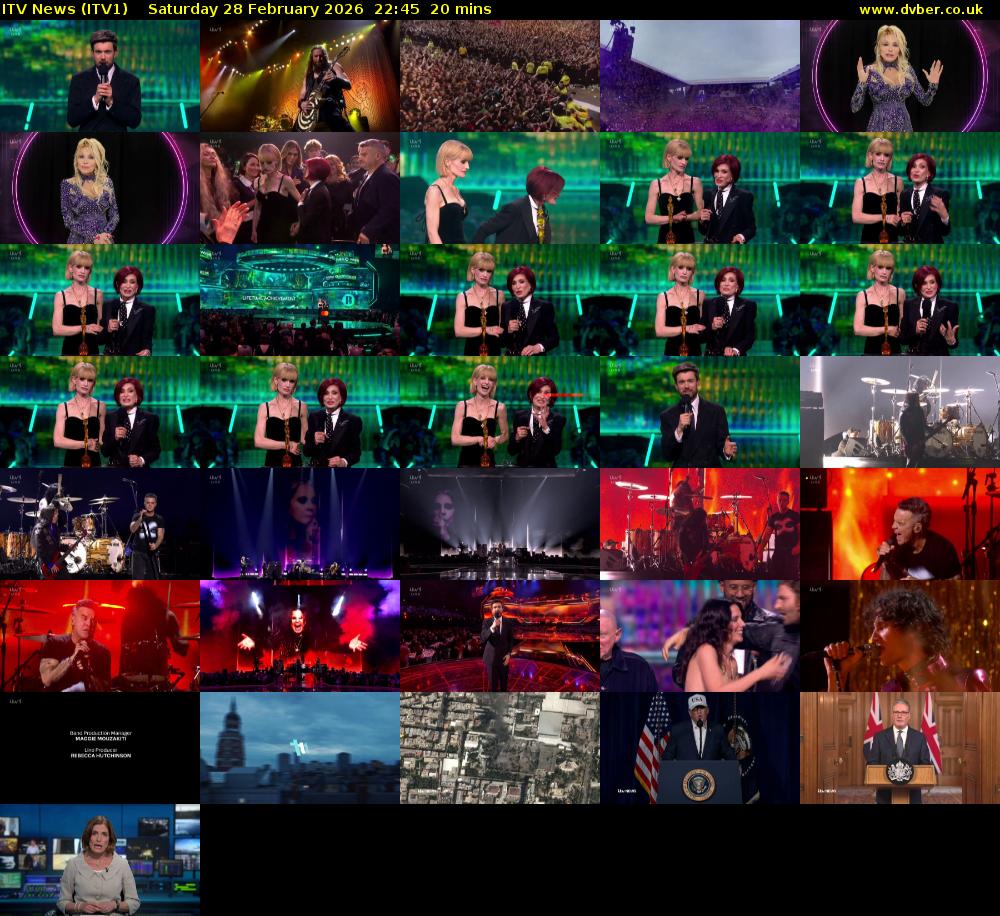 ITV News (ITV1) Saturday 28 February 2026 22:45 - 23:05