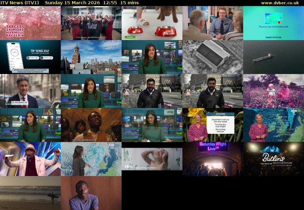 ITV News (ITV1) Sunday 15 March 2026 12:55 - 13:10