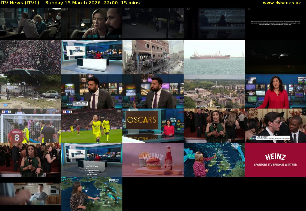 ITV News (ITV1) Sunday 15 March 2026 22:00 - 22:15